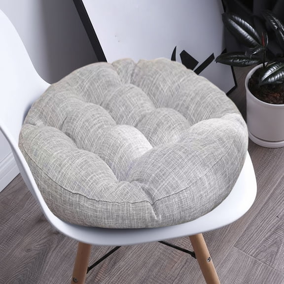 YingYouFu Solid Color Linen Chair Cushion 16.5 Inch Wide 2.5-3 Inch Thick for Dining and Patio Seat Pad Home Comfort