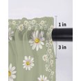 thumbnail image 6 of Sage Green Spring Floral Curtains 45 Inch Length,Sheer Curtains for Bedroom Living Room Window Daisy Flowers Elegant Farmhouse Art Short Kitchen Curtains Drapes for Small Half Window 42"x45" 2 Panels, 6 of 7