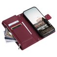 thumbnail image 4 of Crossbody Wallet Case for Google Pixel 9 Pro XL Glitter PU Leather Phone Case with Card Slots Stand Wrist Strap Cover Magnetic Closure Flip Handbag Zipper Purse Case for Women Girls, Winered, 4 of 15