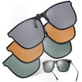 thumbnail image 1 of 3 pares de clip en gafas de sol con anteojos de lente polarizado para hombres para hombres, 1 of 5
