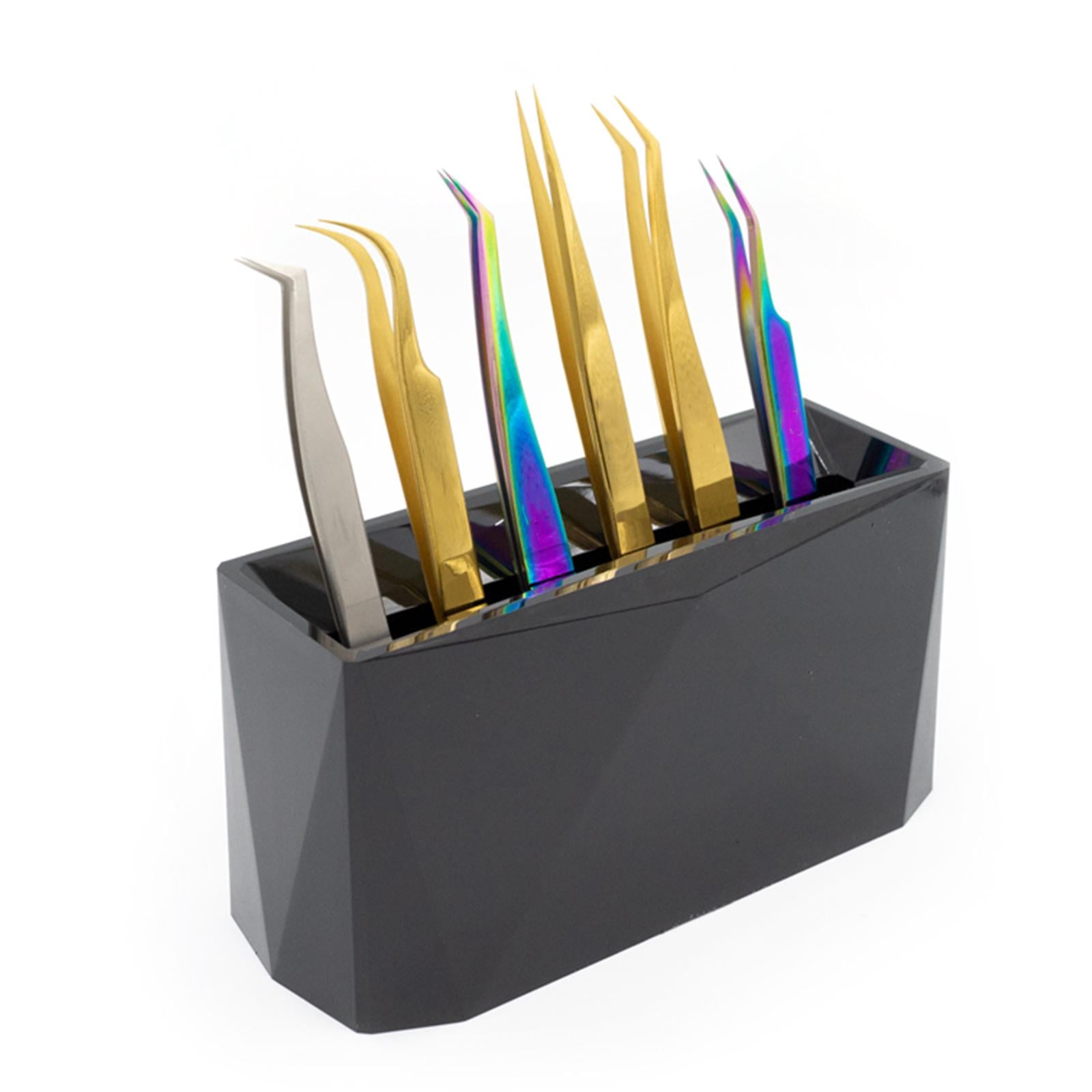 2x 6 Hole Eyelash Extension Tweezers Display Stand