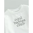 thumbnail image 5 of Bagilaanoe Newborn Baby Boy Oversized Romper Sweatshirt Long Sleeve Bodysuit Letter Embroidery Pullover 3M 6M 12M 18M Infant Casual Tee Tops, 5 of 8
