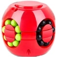 thumbnail image 1 of Creative Magic Cube Little Magic Beans Magic Rainbow Ball Puzzle Gyroscope Toy Intellectual Game for Kids (Red), 1 of 3