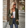 thumbnail image 2 of jinghuiyue Womens Cardigan Sweater Long Sleeve Open Front Knit Cardigans Coat Fashion Lightweight Soft Outerwear with Pockets S, 2 of 7