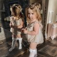 thumbnail image 2 of Combinaison Princesse Romper Nouveau-Né Ailes de Papillons 0-4T, 2 of 8