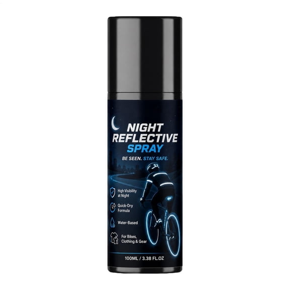 Reflective Spray Paint, High Visibility Safety Coating, Invisible Daytime Waterproof for Bikes Helmets Frames Outdoor Night, 3.38 fl oz