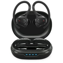 iLive Wireless On Ear Earbuds with Charging Case, Black