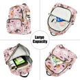 thumbnail image 5 of FORMRS Mini Backpack Purse for Women Quilted Travel Daypack Casual Shoulder Bag, Pink Halloween Ghosts, 5 of 7