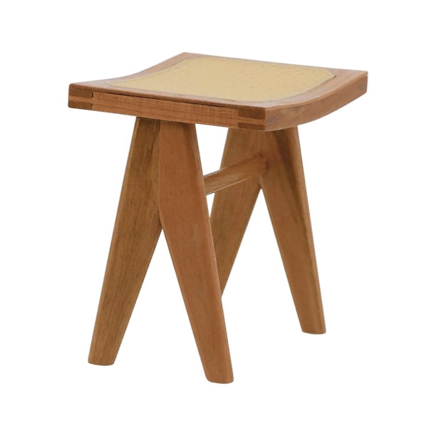 Mini Silla para Casa de Muñecas 1/6, Accesorios para Casa de Muñecas en Miniatura, Mini Taburete para Sala de Estar, Cocina, Comedor, Decoración , Madera de cerezo rojo Hugo Sillas en miniatura