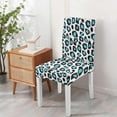 thumbnail image 4 of Leopard Dining Chair Covers 4 Pack Dynamic Animal Print Washable Polyester Stretch Slipcovers Removable Seat Protector for Trendy and Fashionable Homes, 4 of 7
