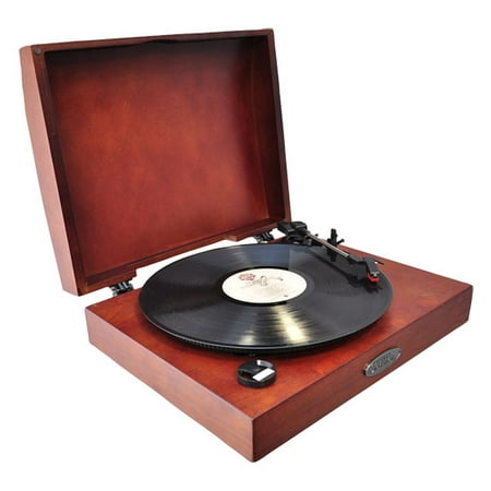 NEW PYLE PVNTT1R Classic Retro USB Turntable/Phonograph with Auxiliary Input