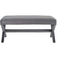 thumbnail image 4 of Rivet Performance Velvet Bench Gray, 4 of 4