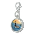 thumbnail image 2 of Canadian Goose Geese Swimming Canada Antiqued Bracelet Pendant Zipper Pull Charm with Lobster Clasp, 2 of 4