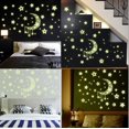 thumbnail image 2 of Fluorescent Moon and Stars Wall Sticker Room Decoration For Living Room Bedroom, 2 of 5