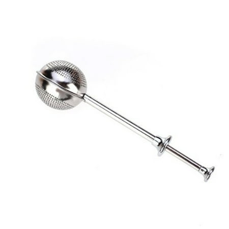 

Ball Shaped Stainless Steel Push Style Tea Infuser Strainer (Silver)