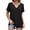 5363-BLACK, variant on TEMOFON Shirts for Women Summer Crew Neck Color Block Short Sleeve T Shirts Casual Comfort Basic Womens Tees Black L