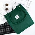 thumbnail image 5 of Ayieyill Corduroy Tote Bag Large for Women Girl Lady Canvas Shoulder Cord Purse and Handbags with Inner Pocket (Green), 5 of 7