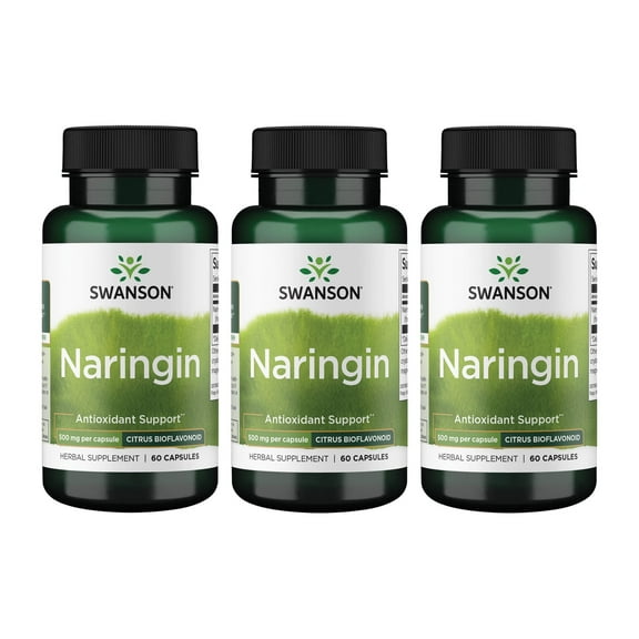 Swanson Naringin 500 Milligrams 60 Capsules (3 Pack)
