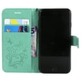 thumbnail image 2 of iPhone SE Case 2022/2020, iPhone 7/ 8 Wallet case, Allytech Pretty Retro Embossed Butterfly Flower Design PU Leather Book Style Wallet Flip Case Cover for Apple iPhone SE 2022/2020 - Green, 2 of 6