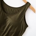 thumbnail image 4 of B91xZ Crop Tops pour Femmes Basique Uni Cami Spaghetti Double Couche Crop Top, Vert S, 4 of 5