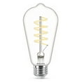 thumbnail image 3 of Philips LED 60-Watt ST19 Straight Tubular Filament Lightbulb, Clear Bright White, Dimmable, E26 Medium Base (1-Pack):, 3 of 5