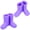 Purple, variant on HKJUNFEI 2Pcs Rain Boot Toothbrush Holder with Dual Compartment & Drainage System Bathroom Organizer for Makeup Brush