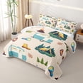 thumbnail image 3 of Erosebridal Happy Camping Quilt King For Camper Gifts,Adventure Theme King Coverlet Set For Boys Kids,3-Piece, 3 of 7