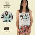 thumbnail image 6 of LazyOne Matching Pajamas for Women, Cute Pajama Shorts and Tank Top Set (Bear In AM, Small), 6 of 7