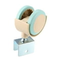thumbnail image 3 of Ruedas giratorias de 2 pulgadas con soporte en U para muebles, ruedas dobles de color azul claro con freno, 4 piezas, 3 of 3