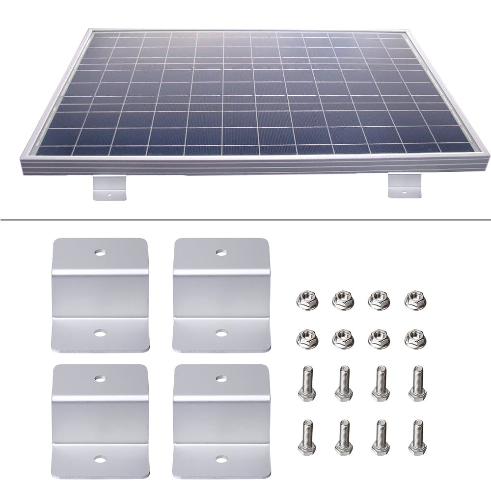 4pcs Solar Panel Kit Mount Brackets Z Type Aluminum Bracket for Boat Caravan US 