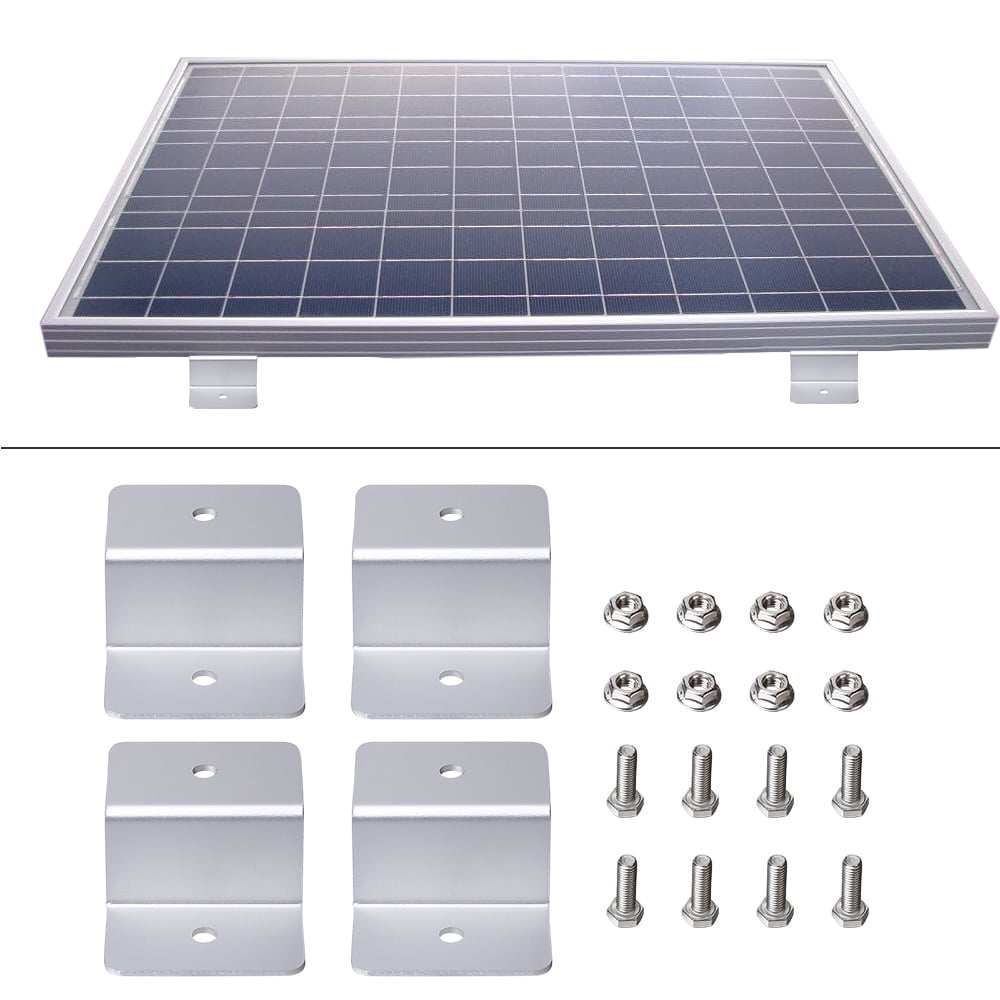 4PCS/Kit Solar Panel Mounting Bracket Z Type Aluminum Bracket for Roof RV Boat