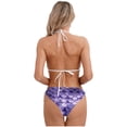 thumbnail image 2 of Alvivi Women's Fish Scale Printed Two Piece Bikini Sets Lace Up Padded Brazilian Bathing Suits Type C S, 2 of 7