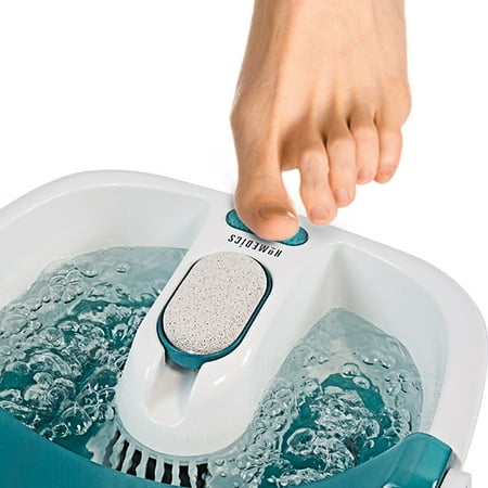 Homedics - Bubble Foot Spa with Heat Boost Power - White/Gray
