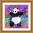 thumbnail image 2 of Stephen Chambers 26x26 Gold Ornate Wood Framed With Double Matting Wall Art Titled - Pandamonium, 2 of 6