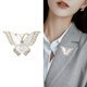 thumbnail image 3 of Broche de mariposa de concha, alfiler esmaltado, alfiler de solapa con diamantes de imitación de cristal, alfiler de seguridad para insectos, alfileres de boda para mujeres y niñas, joyería blanca do, 3 of 5