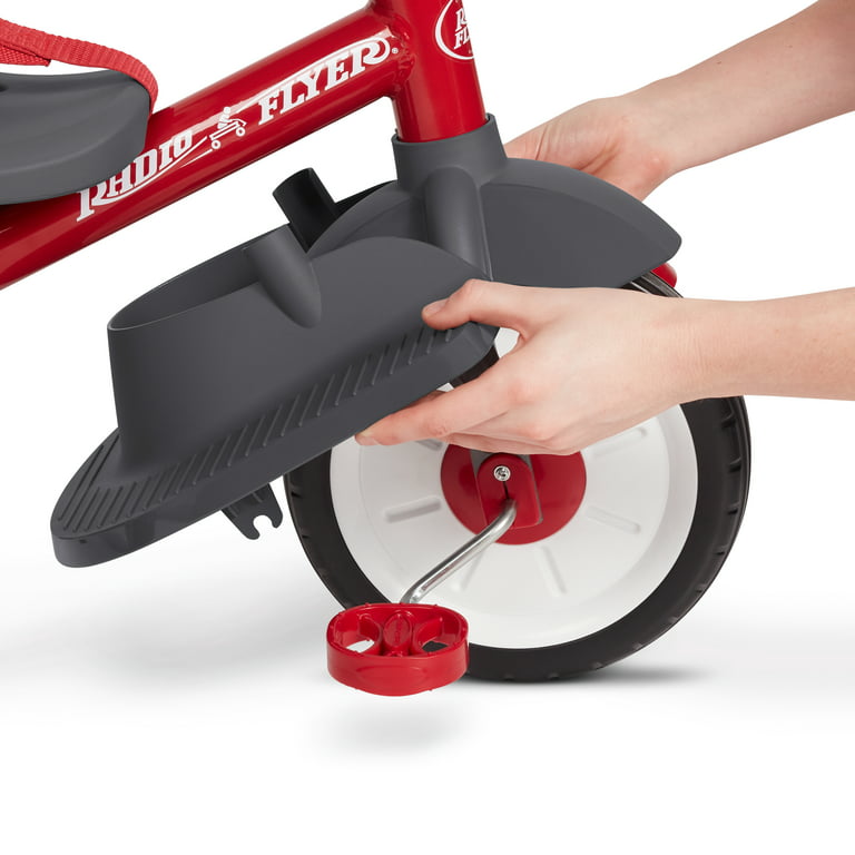 Radio Flyer, 4-in-1 Stroll 'N Trike with Activity Tray, Red & Gray
