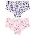 thumbnail image 6 of Curve Muse Women's Low Mid Waist Cotton Hipsters Underwear Panties-6 Pack-PACKA-S, 6 of 7
