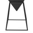thumbnail image 6 of DecMode 14" x 24" Black Wood Inverted Pyramid Geometric Accent Table with Black Metal Stand, 1-Piece, 6 of 13