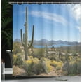thumbnail image 4 of Ambesonne Nature Shower Curtain, Cactus on the Valley, 69"Wx70"L, Blue Green, 4 of 5