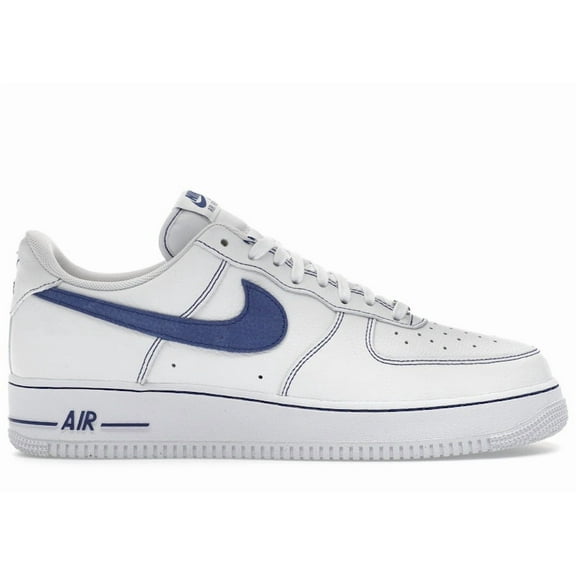 Nike Men's Air Force 1 Low '07 LV8 White Deep Royal Blue Shoes, from StockX