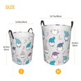 thumbnail image 3 of Fuzoiu cute winter Gnome Print Circular Hamper,Laundry Basket with Handle,Collapsible Laundry,Dirty Clothes Storage Basket,for Bedroom Bathroom Dorm Living Room-Small, 3 of 6
