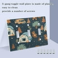 thumbnail image 4 of 2 Gang Light Switch Cover Plate Bear Tree Car Tents Wall Plate Decorate Electrical Outlet Cover Plates 4.56”x4.48”, 4 of 8