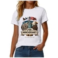 thumbnail image 4 of CAICJ98 250 Anniversary USA Shirt Women's Retro Statue of Liberty 250Th T-Shirt Casual Flag Patriotic Womens Tshirts (White,XXXL), 4 of 8