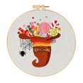 thumbnail image 1 of Kit de inicio de bordado DIY estilo Halloween Exquisito paso a paso para sala de estar D, 1 of 6