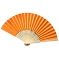 thumbnail image 3 of Likrtyny Abanico Mano Abanico Plegable Bolsillo Abanico Papel Bambú DIY para Fiesta Bodas (naranja), 3 of 5