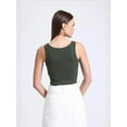 thumbnail image 3 of Square Neck Ribbed Buttoned Tank Top, 3 of 5