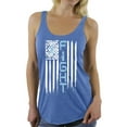 thumbnail image 1 of Awkward Styles Women's Prostate Cancer Distressed American Flag Graphic Racerback Tank Tops Fight Blue Ribbon, 1 of 4