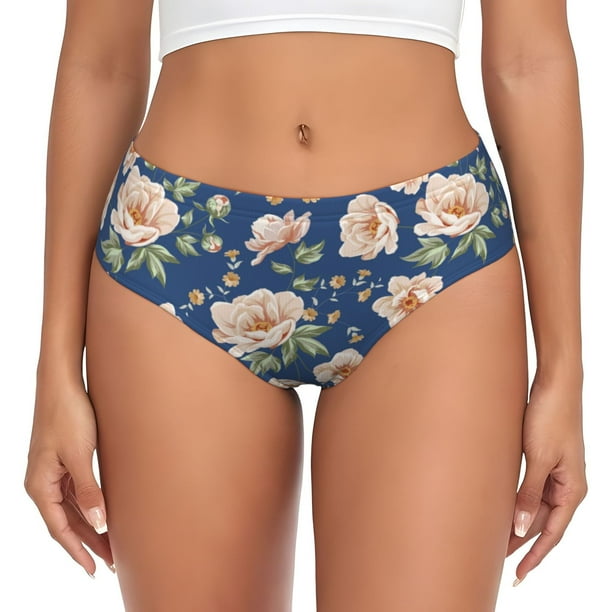 Fotbe Flower Calzones Estampados para Mujer – Ropa Interior de Algodón, Cómoda, Suave y Elástica-Medium