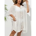 thumbnail image 4 of SAYFUT Swimsuit Cover Ups Beach Coverup Women Loose Crochet V-Neck Bikini Summer Beach Coverups Dress for Swimwear, 4 of 6