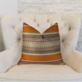 thumbnail image 3 of Plutus Chic Stripe Saffron Handmade Throw Pillow, (26" x 26"), 3 of 3
